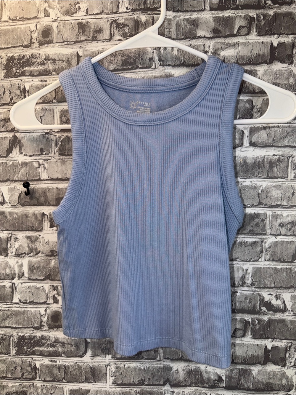 Offline by Aerie Baby Blue Ribbed‎ Sleeveless Tank Top - Women